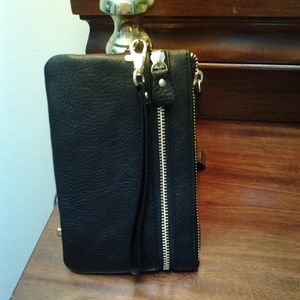 Bass Leather Wristlet